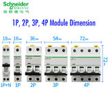 Miniaturleistungsschalter 6~63A, 1P, 2P, 3P, 4P, DPN Acti9 MCB Schneider Electric für elektrische Verteilung
