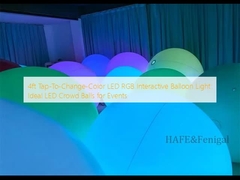 1,2 Meter Tipp-Zum-Farbwechsel LED RGB Interaktives Ballonlicht: Ideale LED-Crowd-Bälle für Veranstaltungen