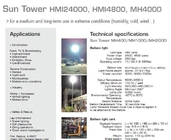 Beleuchtungs-Stativ, der Metallhalogenid 130cm des Ballon-Turm-2000w 4000w beleuchtet