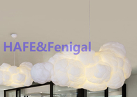 Romantischer Wolken-Ballon des Leuchter-LED, der die Lampen-Seiden-Baumwolle schwimmt 2000W 150cm beleuchtet