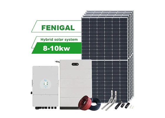 Solarenergie-System-Kreuzung 8KW 10KW komplett mit PV-Platten-Invertern und Lithium-Batterie