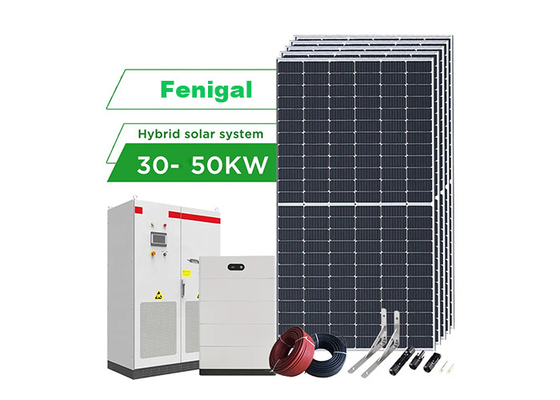 Hybrid-Satz Solarstrom Batterie Energiespeichersystem 30kw 50kw Für Zuhause 60Hz