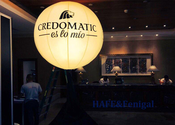 Kommerzielles aufblasbares Ballonlicht 3m Custom PVC Luftkugel mit LED-Licht 800W