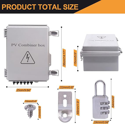 6 String-wetterdichte Verteilerbox für On-Grid / Off-Grid-Solarpanelsystem