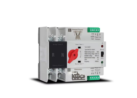 Din Rail Dual Power Auto Transfer Switch Manuelle automatische Bedienung Netz / Generator