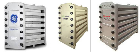 Veolia EDI E-Cell Stack MK-3: Erholung von bis zu 97% mit ≥ 16 MOhm-cm Widerstand und Nennstrom 3,4 M3/h