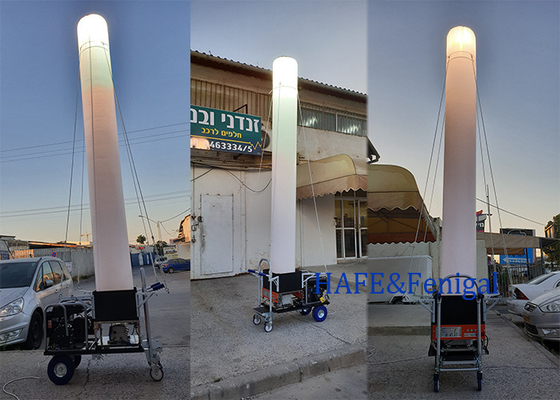 Outdoor-Nachtbeleuchtung Tragbarer Großflächenstrahler 3-5M 1000W Aufblasbarer Lichtmast