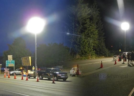 400W LED aufblasbarer Lichtmast Weichlicht für Arbeitsbereiche Einfacher Aufbau