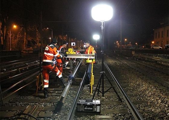 400W LED aufblasbarer Lichtmast Weichlicht für Arbeitsbereiche Einfacher Aufbau