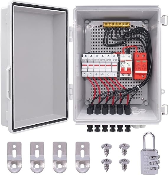 6 String-wetterdichte Verteilerbox für On-Grid / Off-Grid-Solarpanelsystem