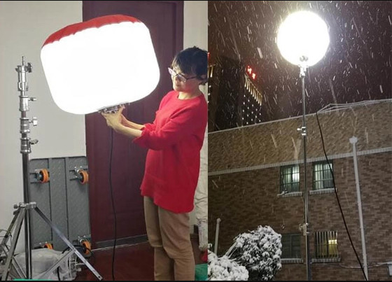 Polysilk Material SUN 480W LED Ballonleuchten für Asphaltbeläge und Baustellen