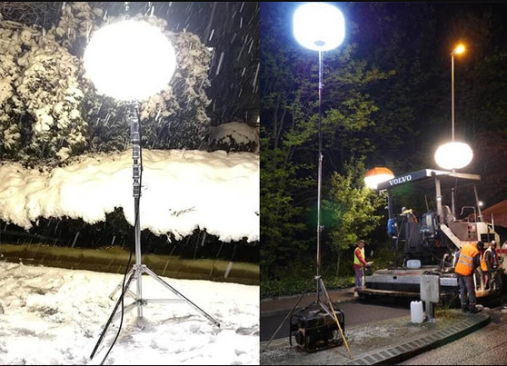 360-Grad-SONNEN-480W-LED-Ballonlicht für blendfreie Arbeitszonenbeleuchtung bei Nachtbaustellen
