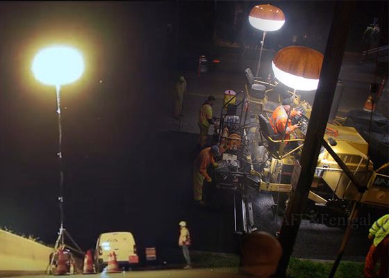 400W LED aufblasbarer Lichtmast Weichlicht für Arbeitsbereiche Einfacher Aufbau